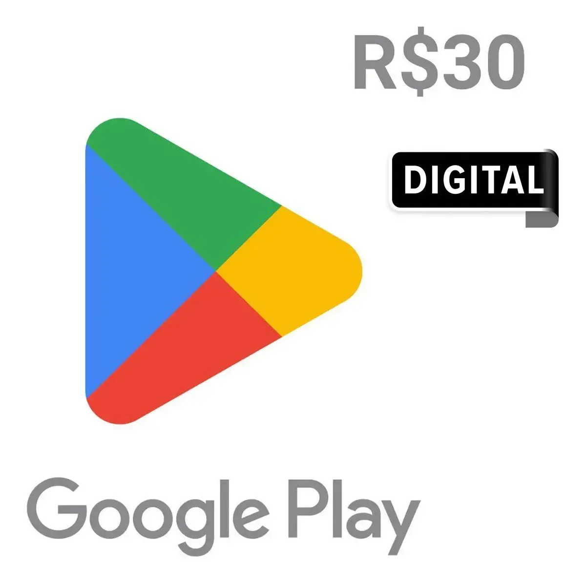 Google Play - Cartão Presente Digital R$30